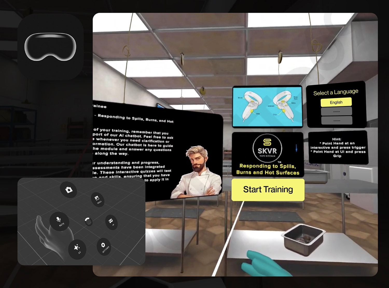 Case Study: VR Training Module for Kitchen Safety
